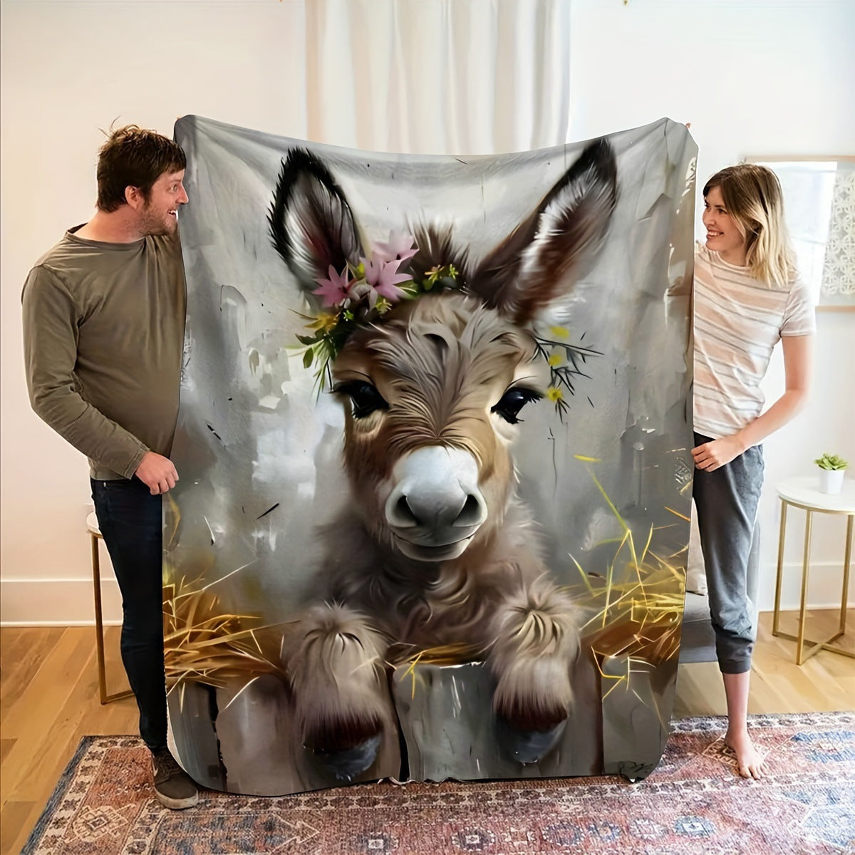 Weiche Cartoon-Dackel-Themen-Fleece-Decke
