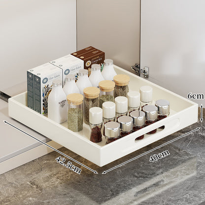 Ausziehbarer Schrank-Schubladenorganizer mit Ausschnittgriff und flachem Design