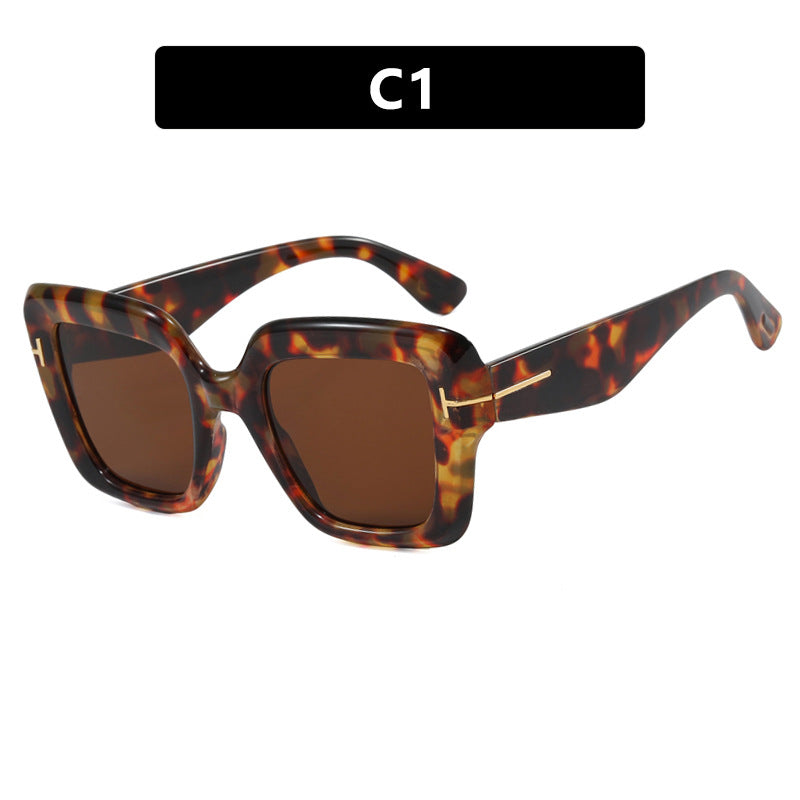 Damen quadratische Sonnenbrille mit komfortablem Kunststoffrahmen und UV-Schutz Brehn