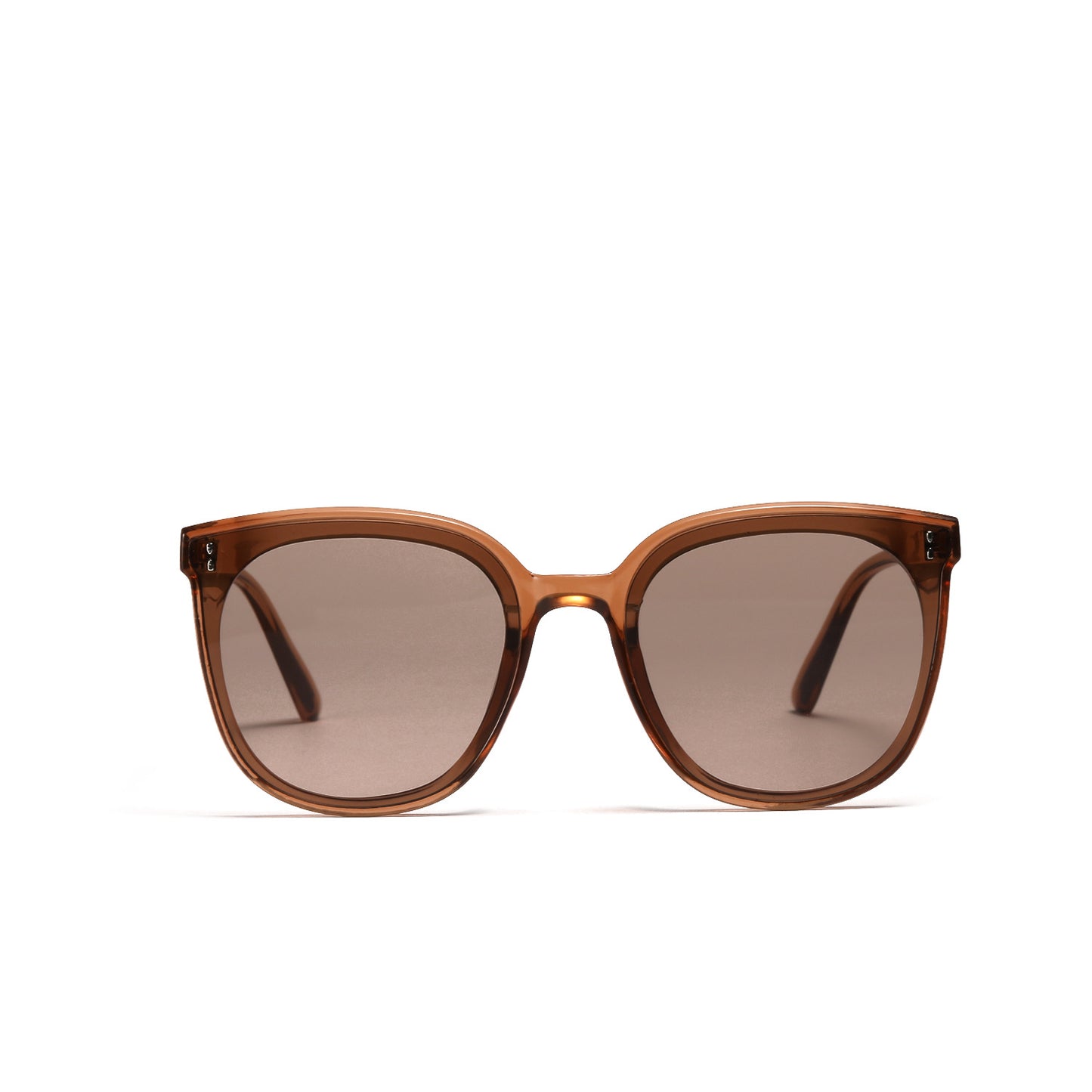 Damen modische quadratische Sonnenbrille mit hochwertigem transparentem Rahmen Brehn