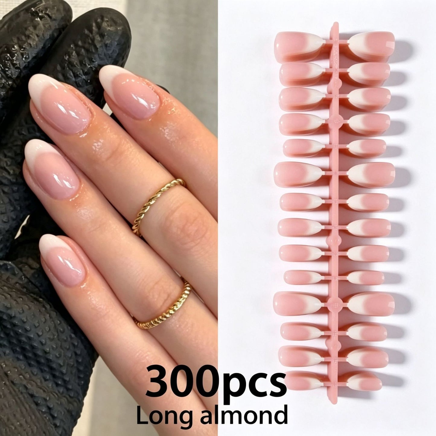 Lange Mandel Press-On Nail Tips Brehn