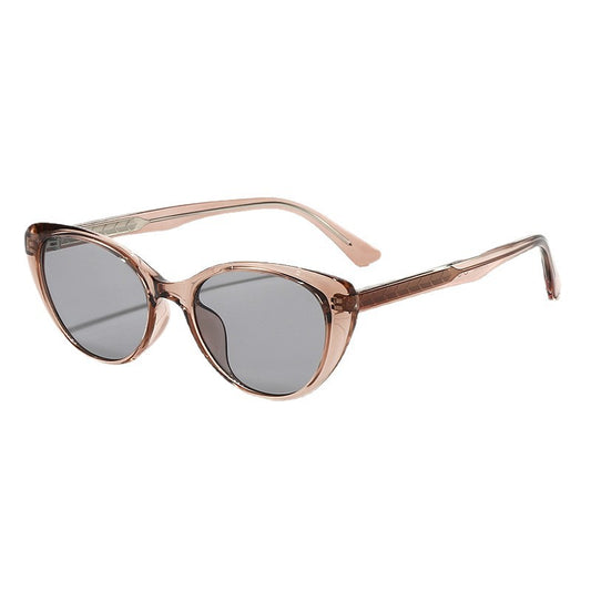 Damen Cat-Eye-Sonnenbrille mit transparentem Rahmen und UV-Schutz Brehn