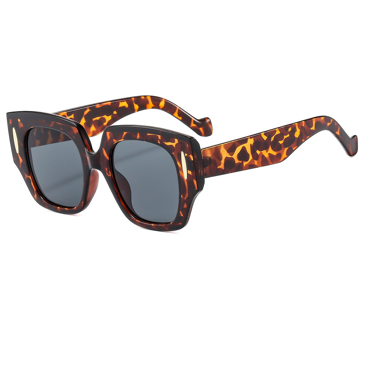 Damen Geometrische Oversized Sonnenbrille mit luxuriösem Akzent Brehn
