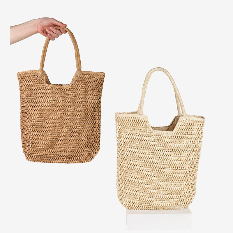 Damen Geflochtene Tragetasche mit weichem Innenfutter Brehn