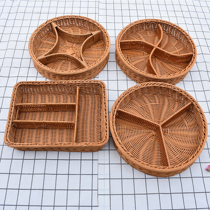 Multi-Abteil Geflochtener Organizer Tray Brehn