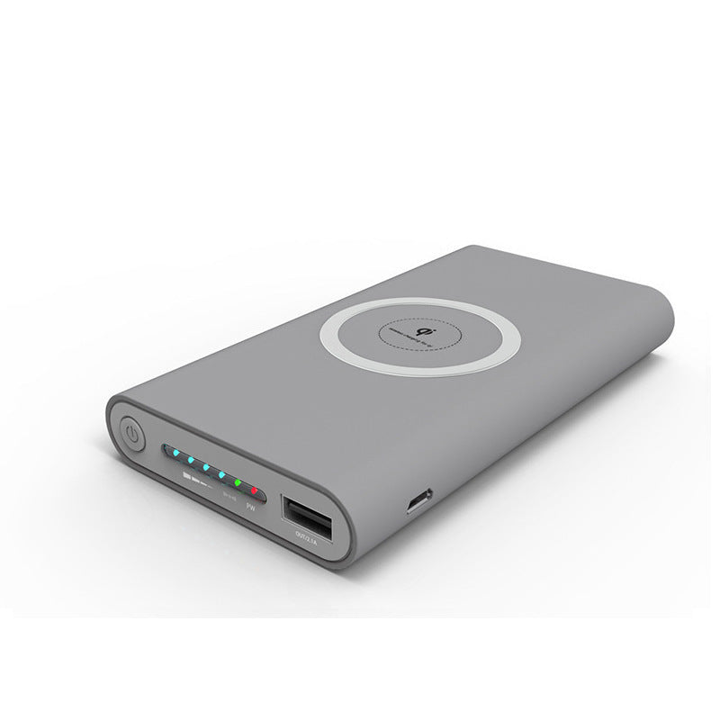 Powerbank mit kabelloser Ladefunktion und intelligenter Ladestandsanzeige Brehn