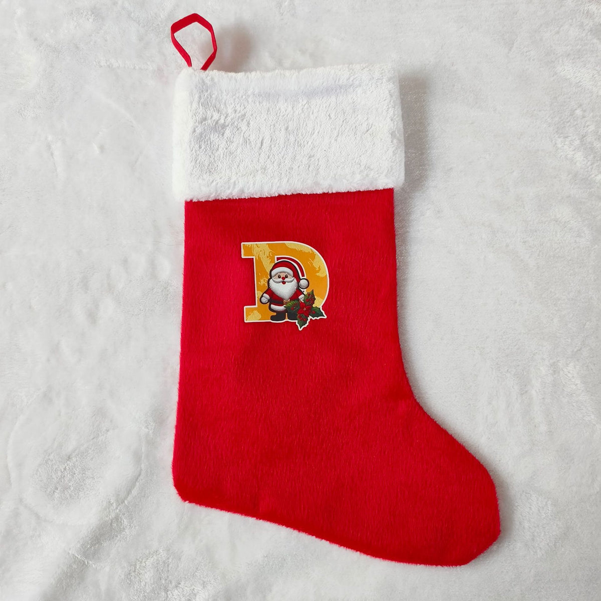 Festlicher Weihnachtsstrumpf mit personalisierbarem Motiv