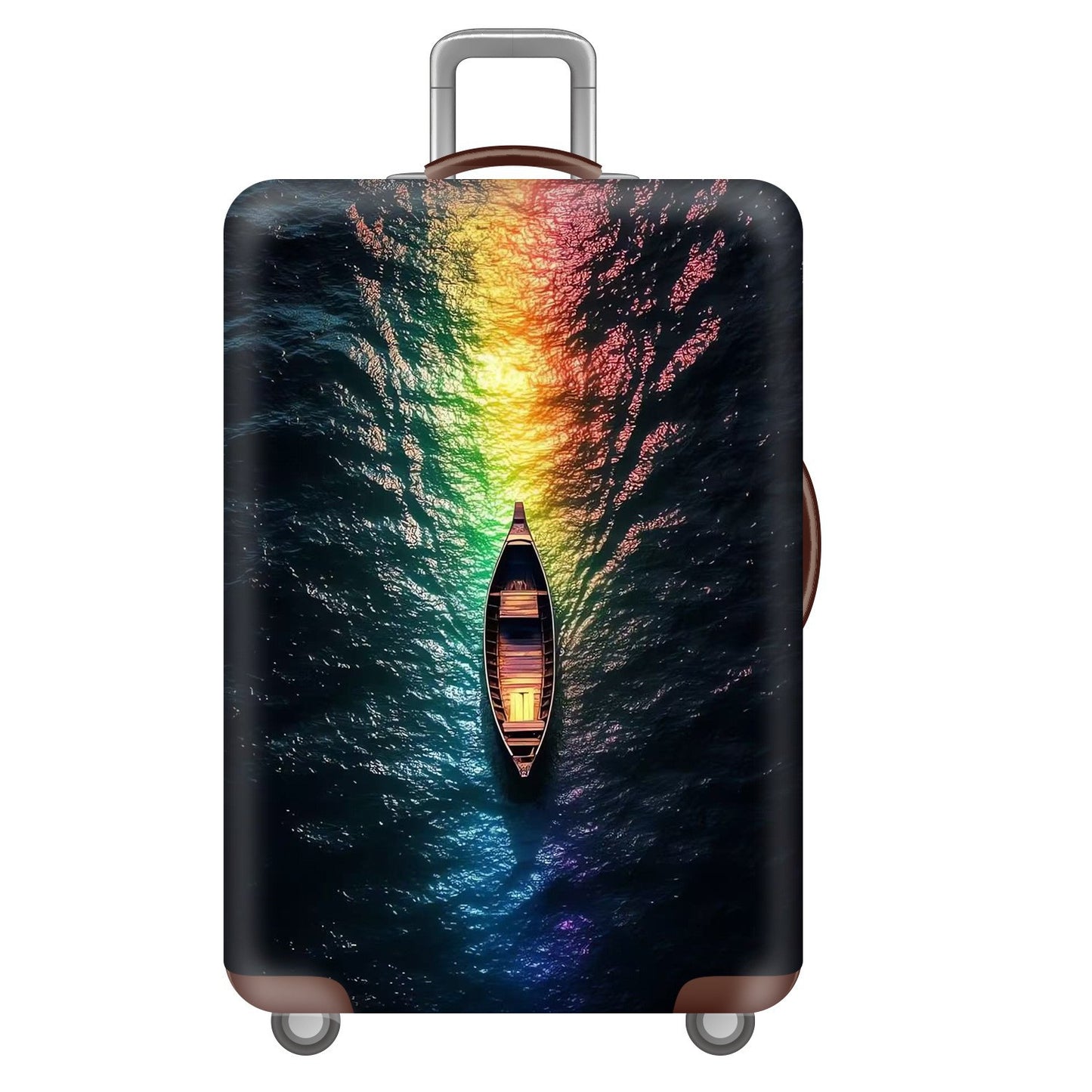 Unisex nan robuster Hartschalen-Trolley mit Löwenportrait Motivdruck, stoßfester ABS-Polycarbonat-Schale, mehrrädrigem Fahrwerk und TSA-Sicherheitsverschluss Brehn