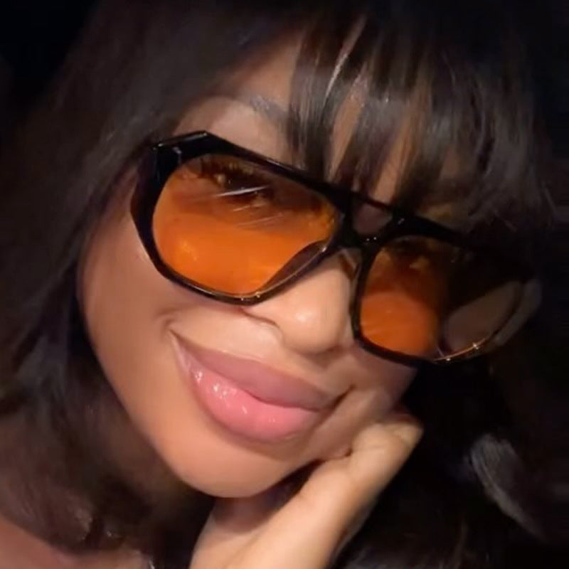 Damen Sonnenbrille im modischen Hexagon-Design mit UV-Schutz Brehn
