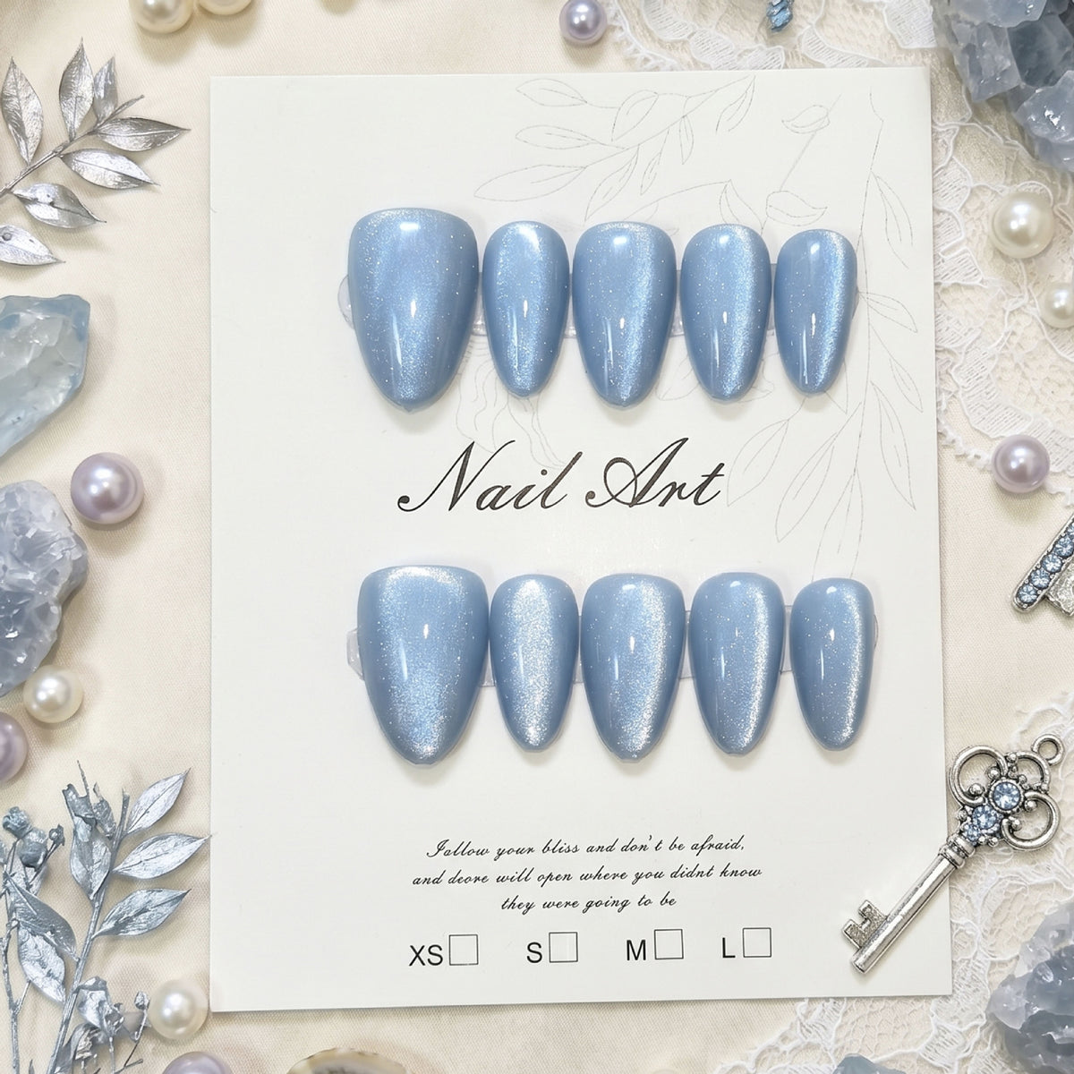 Premium Langanhaltende Press-On Nagelset
