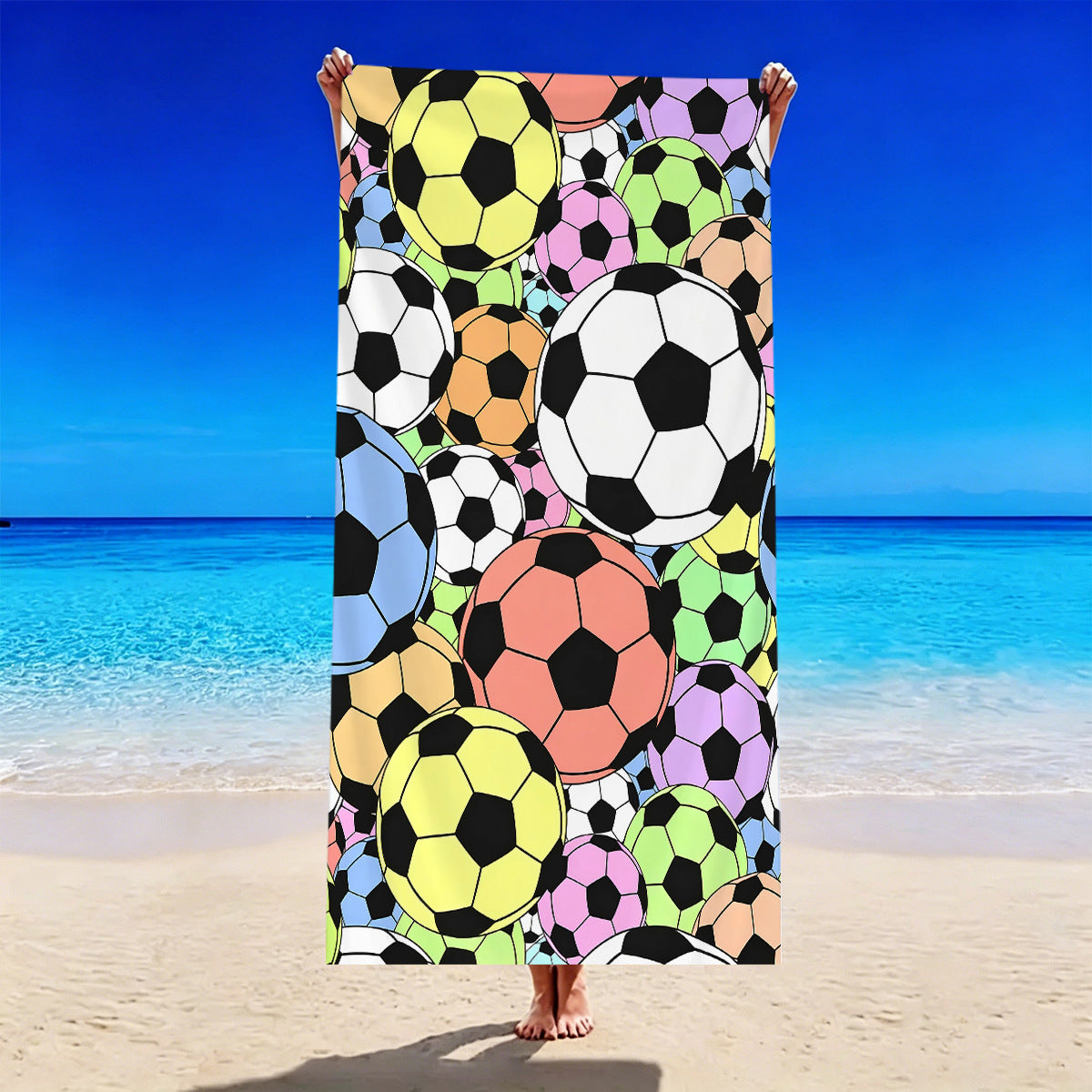 Fußball-Motiv Strandtuch Brehn