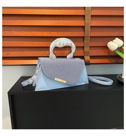 Stylische geometrische strukturierte Handtasche Brehn