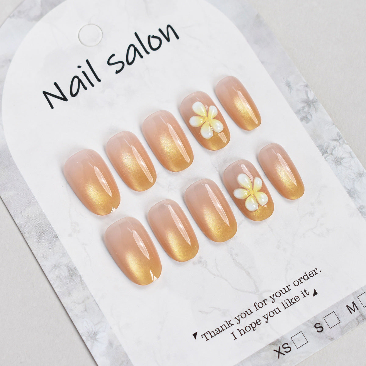 Elegantes Blumendruck-Nagelset Brehn