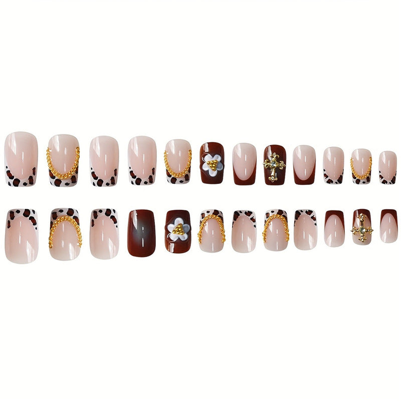 Dekoratives Florales Press-On Nagelset Brehn
