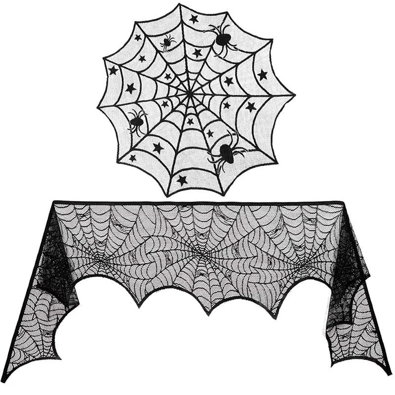 Dekorative Spinnennetz Tischdecke
