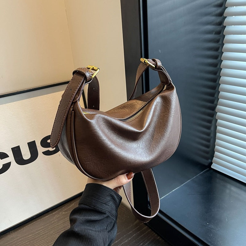 Elegante Leder Hobo Tasche Brehn