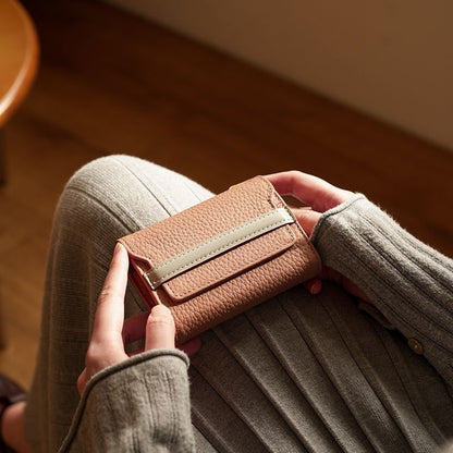 Strukturiertes Leder Kartenhalter Wallet