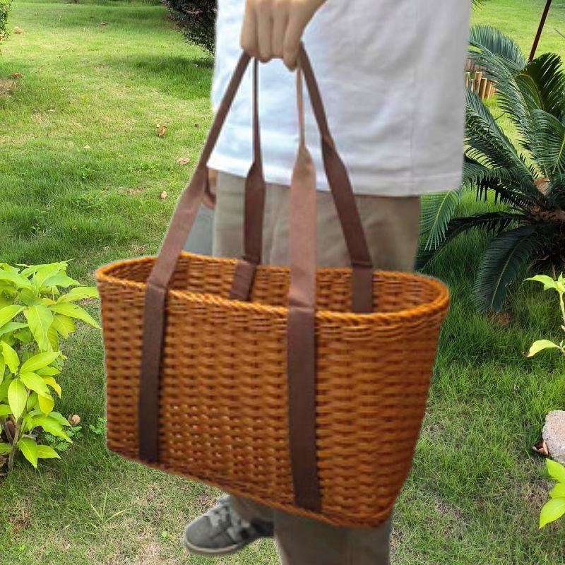 Woven Tote Bag mit verstärkten Tragegriffen Brehn