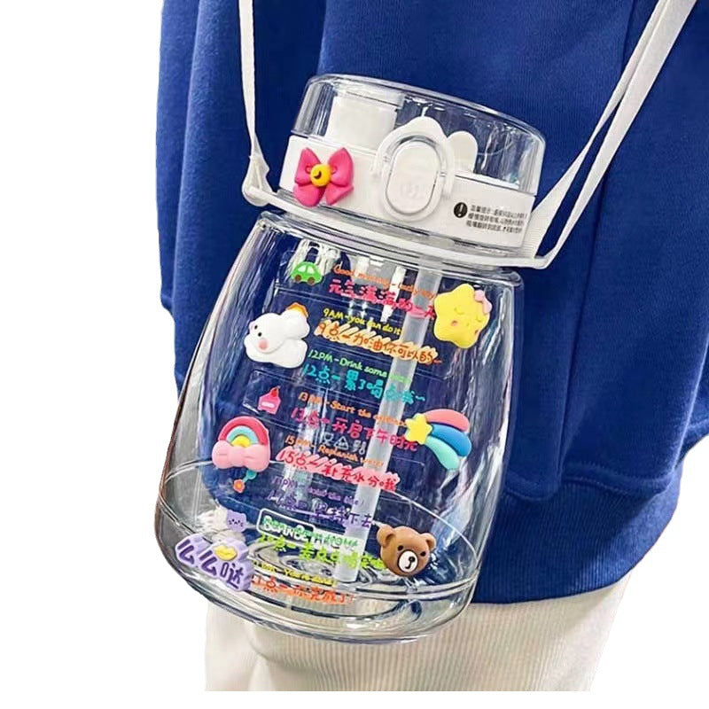 Damen Kinder-Trinkflasche mit abnehmbaren Tragegurt Brehn