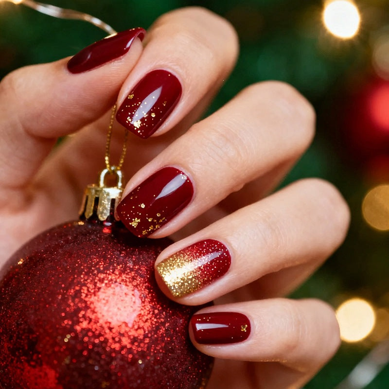 Kunstnagelset mit elegantem Glitzer und Hochglanz Brehn