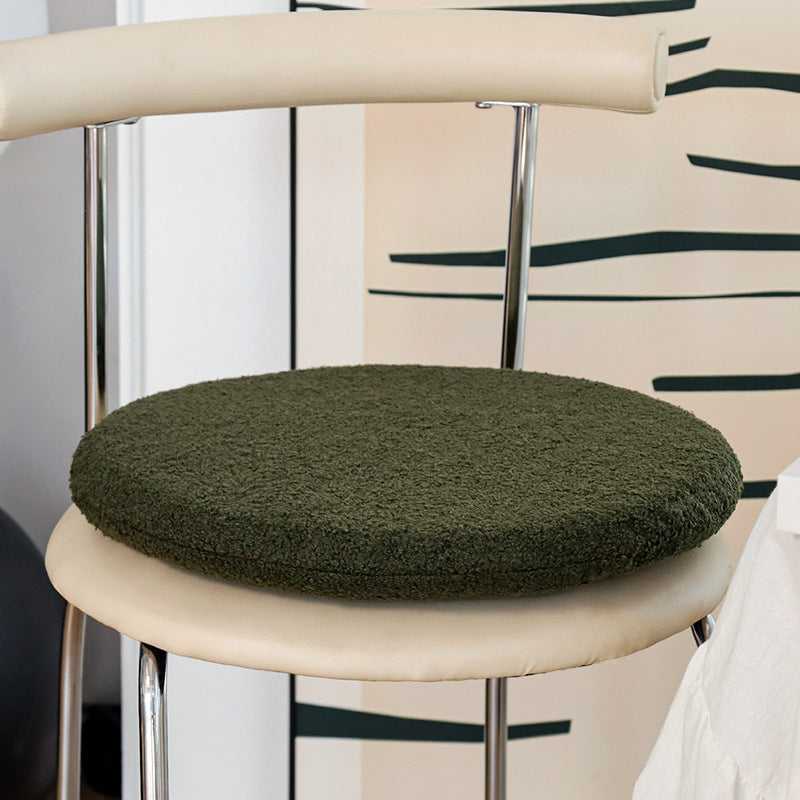 Rundes Sitzkissen aus Teddyfleece mit rutschfester Unterseite Brehn