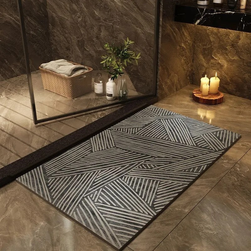 Moderne geometrische Badmatte Brehn