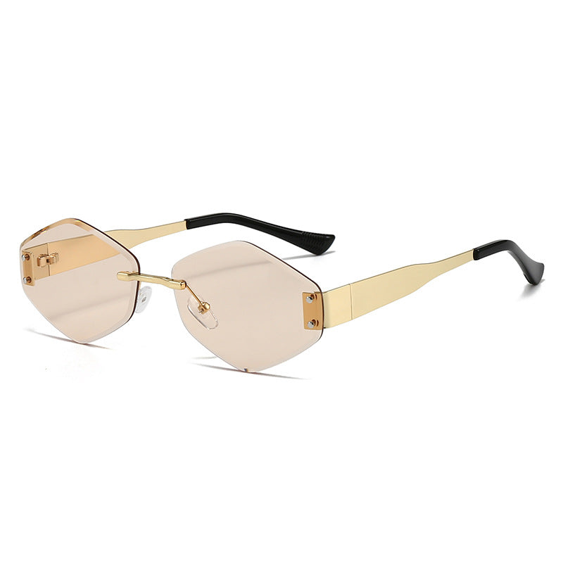 Damen modische Sonnenbrille im trendigen Hexagon-Design Brehn