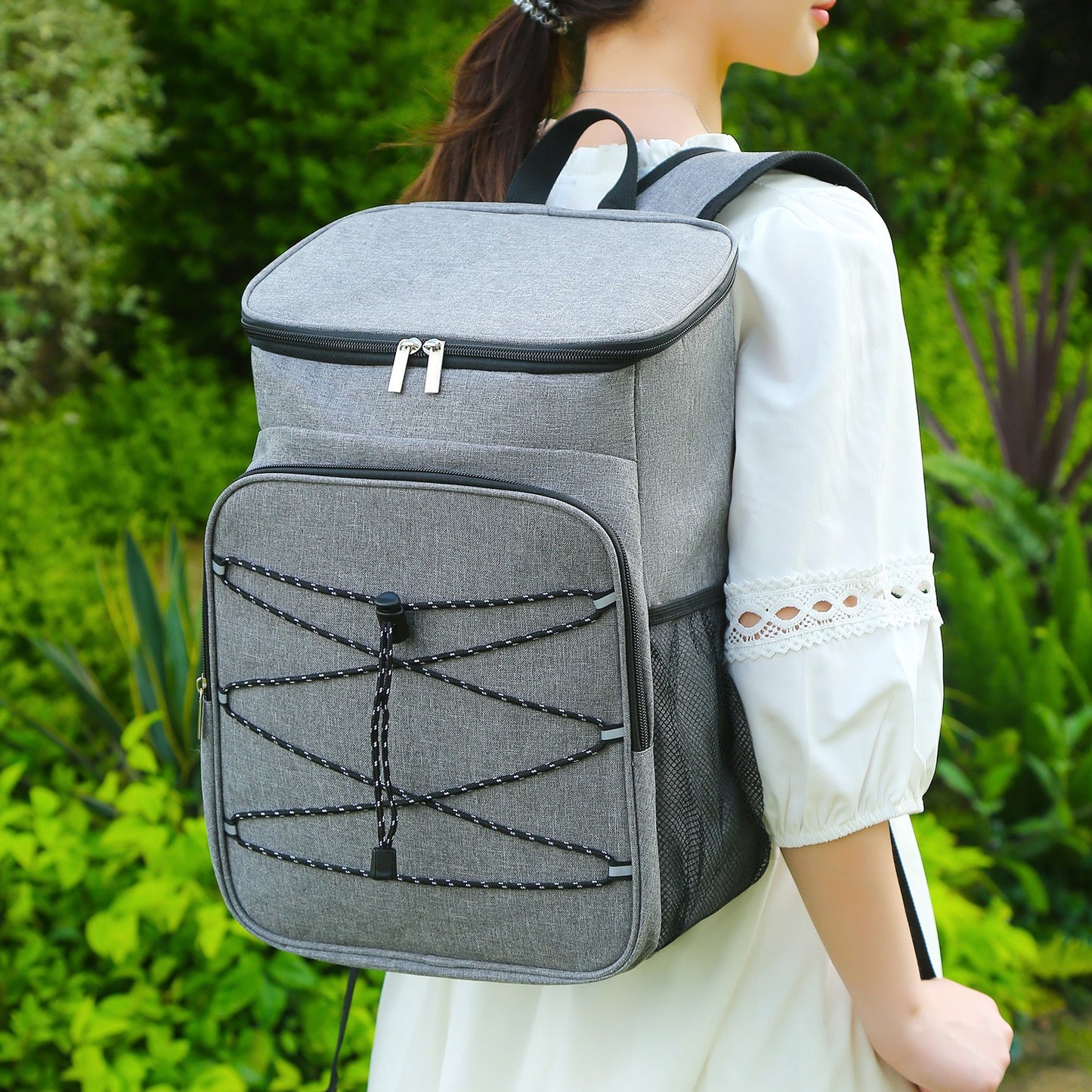Damen Isolierter Kühltasche-Rucksack mit mehreren Staufächern Brehn