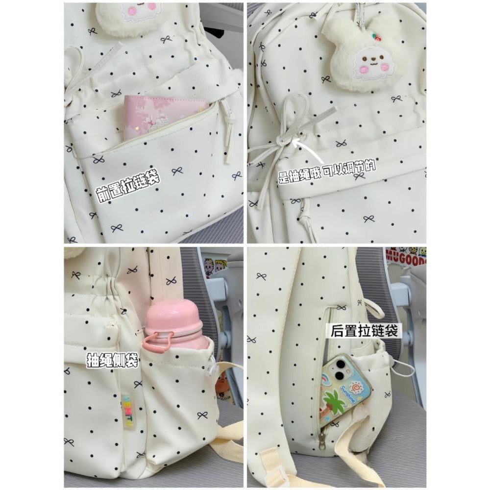 Stylische Polka Dot Freizeit Rucksack Brehn