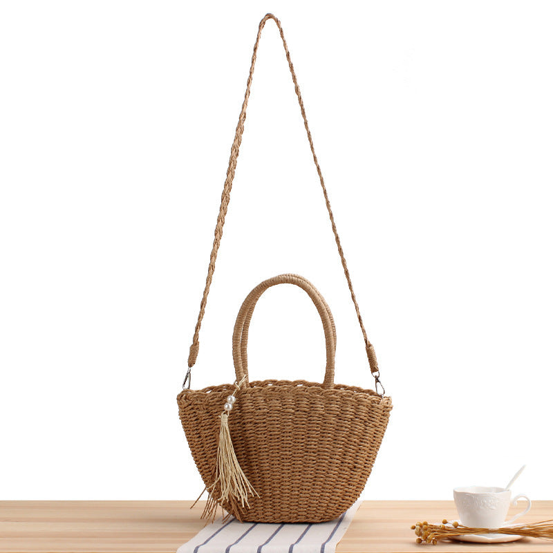 Modische Korbtasche mit Elegantem Quasten-Design Brehn