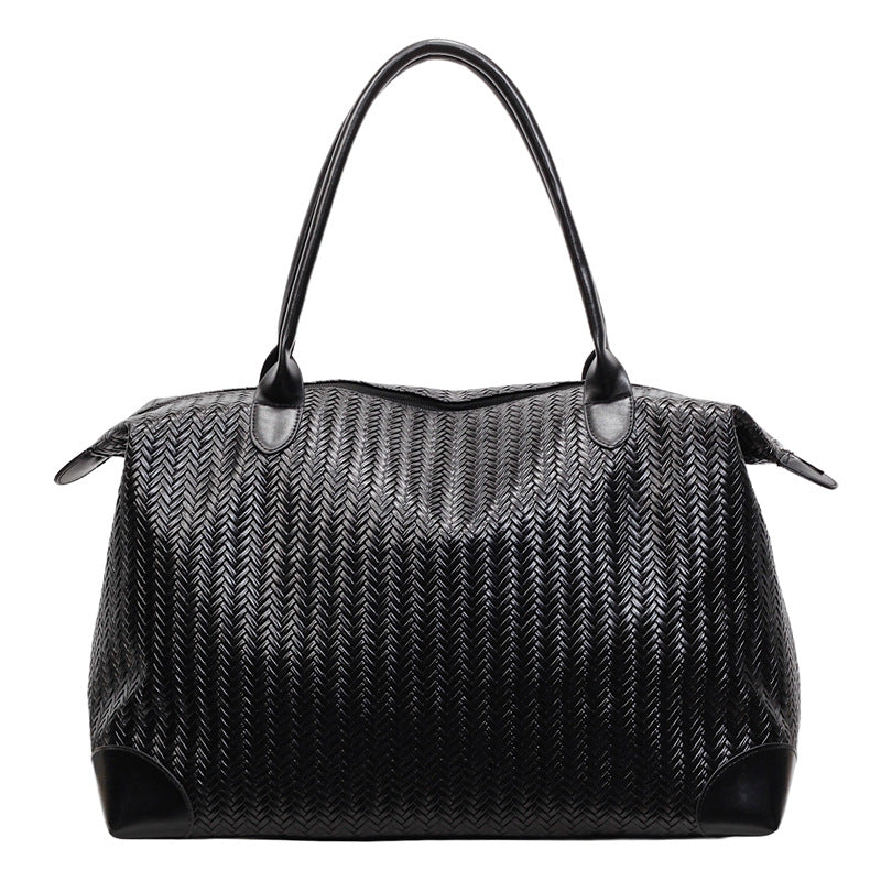 Elegante Tragetasche Aus Geflochtenem Kunstleder Brehn