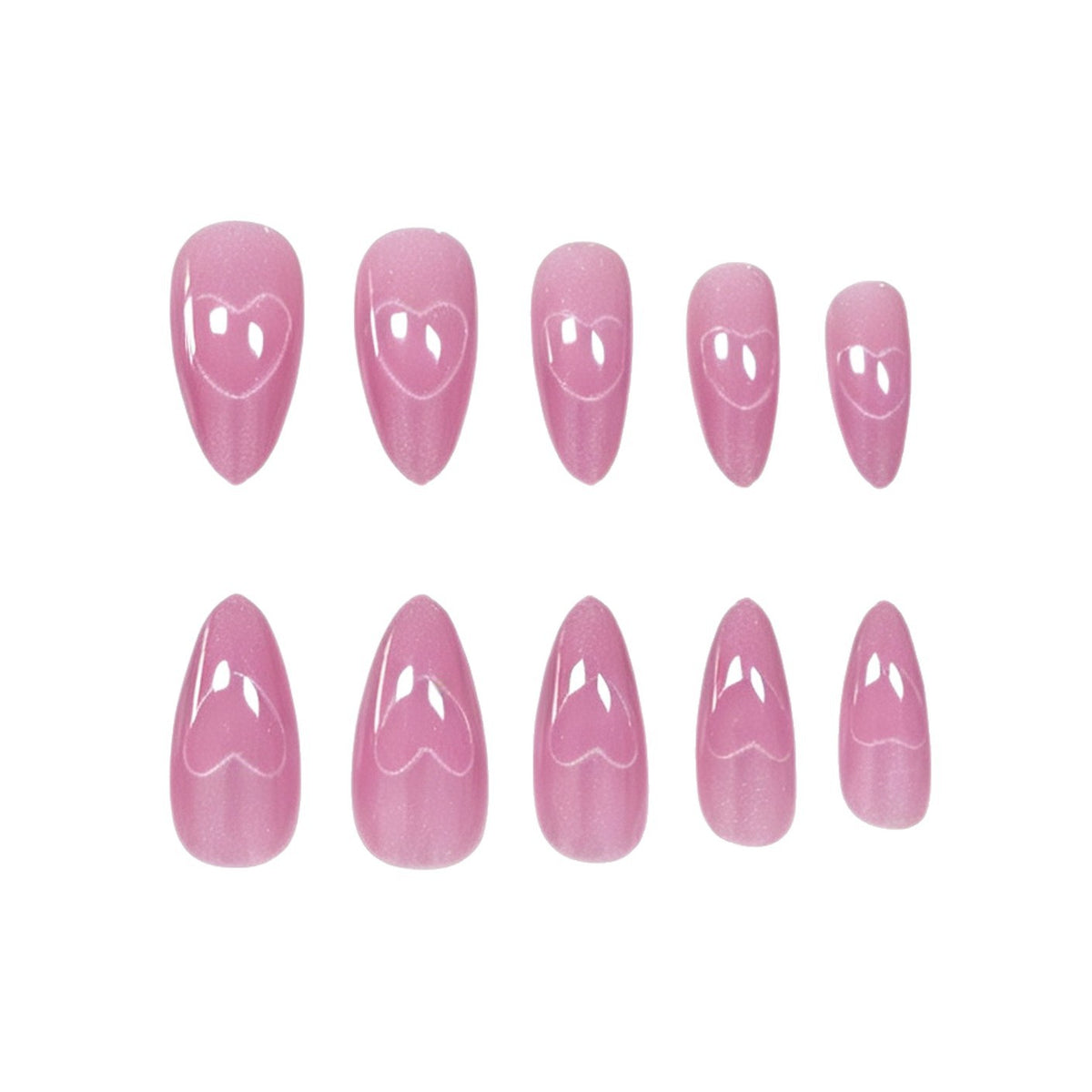 Herz-Design Acryl-Nagelkunst Verbesserungen Brehn
