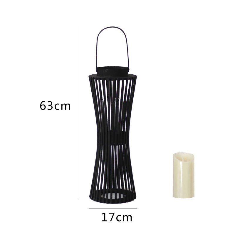 Elegante Laterne aus geflochtenem Holz Brehn
