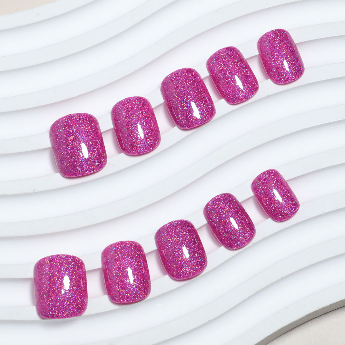 Glitzernde Press-On-Nagelspitzen Brehn