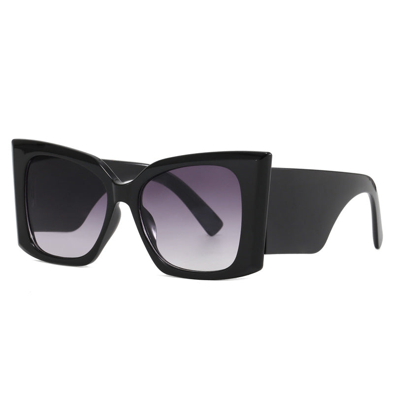 Damen modische Oversized-Sonnenbrille mit geometrischem Rahmen Brehn