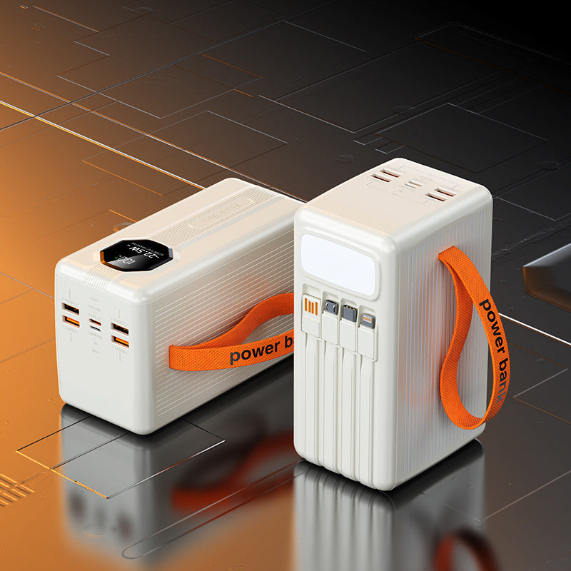 Tragbare Powerbank mit Integrierten Ladekabeln und Intelligenter Schnellladefunktion Brehn