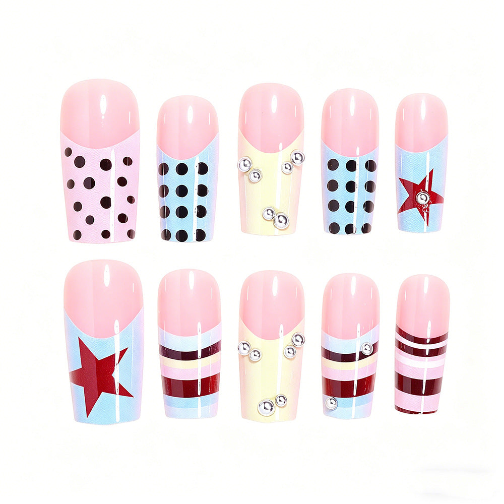 Abstract Design Press-On Nail Art Tips Brehn