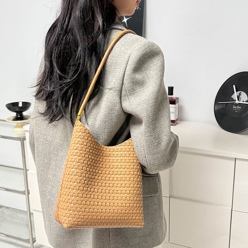 Texturierte Gewebe Schultertasche