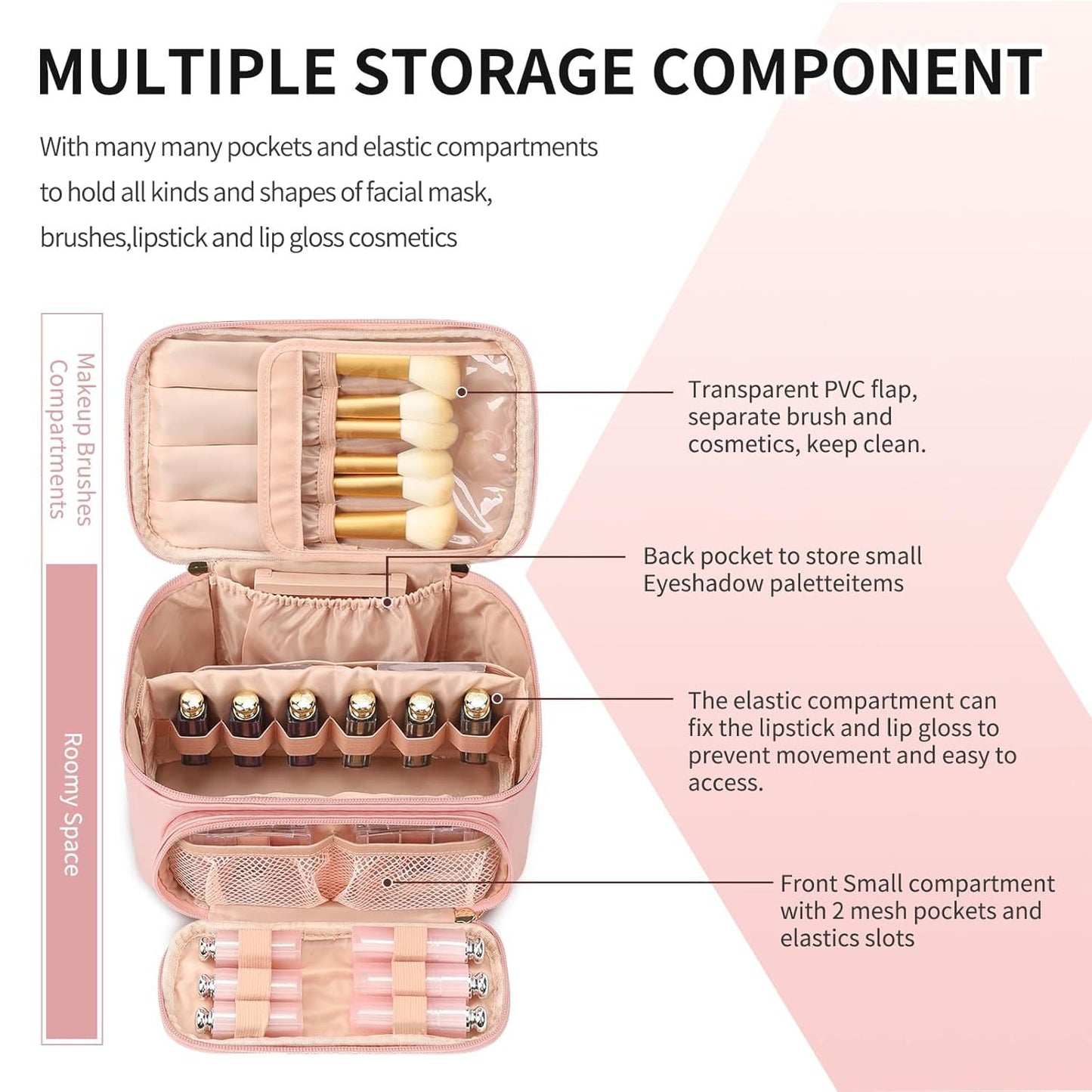 Kosmetik Organizer mit Fächern und Spiegel Brehn