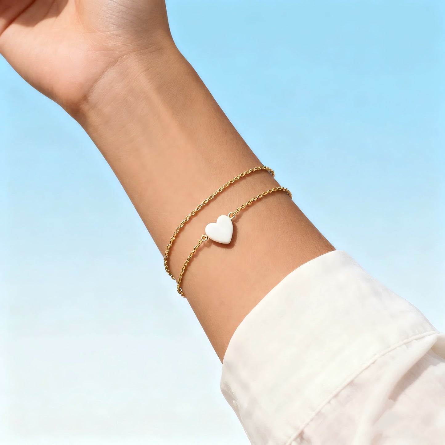 Elegante Herz Charm-Armband Brehn