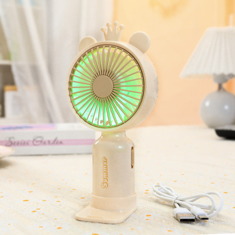 Damen Tragbarer LED-Handventilator im kreativen Tierdesign Brehn