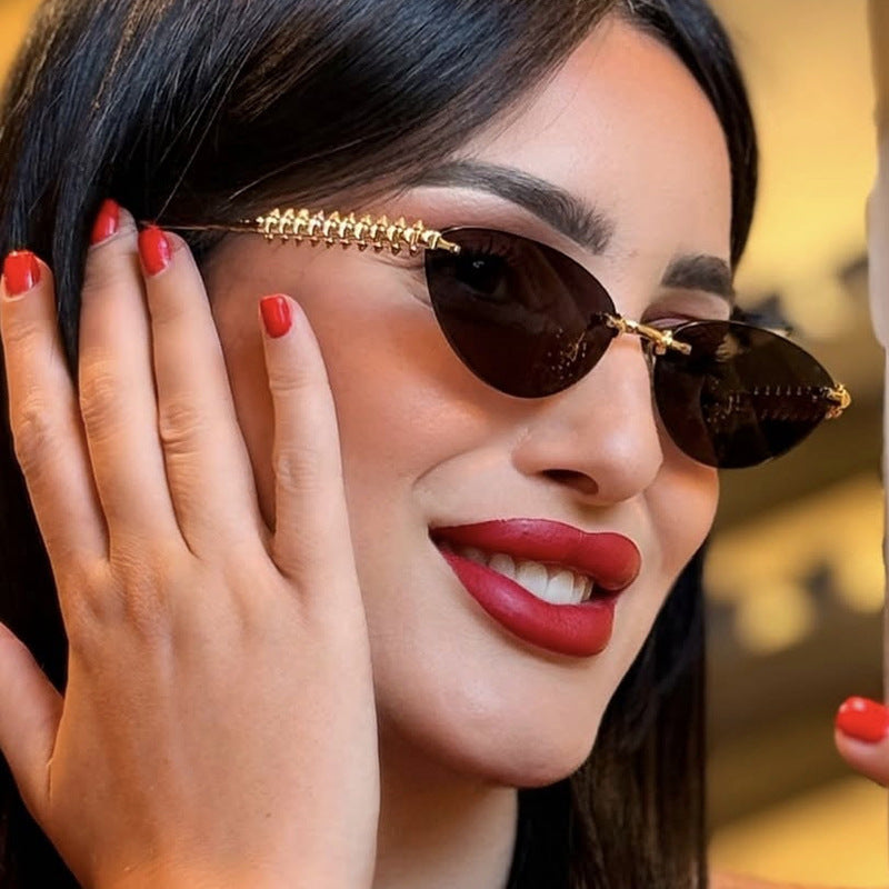 Damen Sonnenbrille im modernen, geometrischen Design mit stylishem Metallrahmen und UV-Schutz Brehn