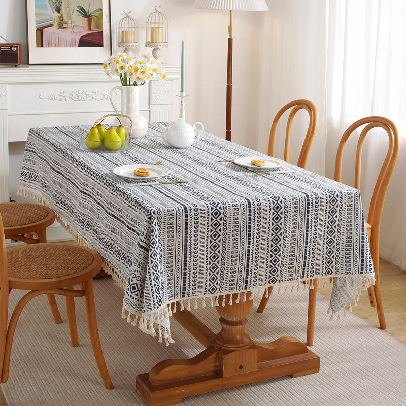 Texturiertes Chevron-Muster Tischdecke