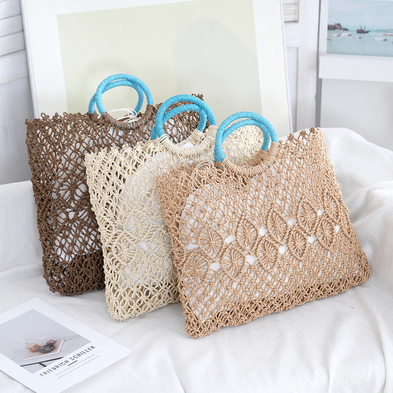 Makramee Tragetasche mit Kunstvollem Designs Brehn
