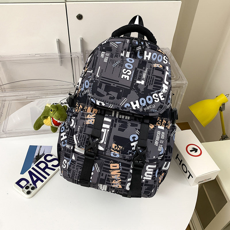 Vielseitiger Grafikdruck-Rucksack