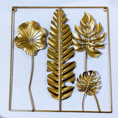 Dekorative Metall-Wandkunst mit Blätterdesign Brehn