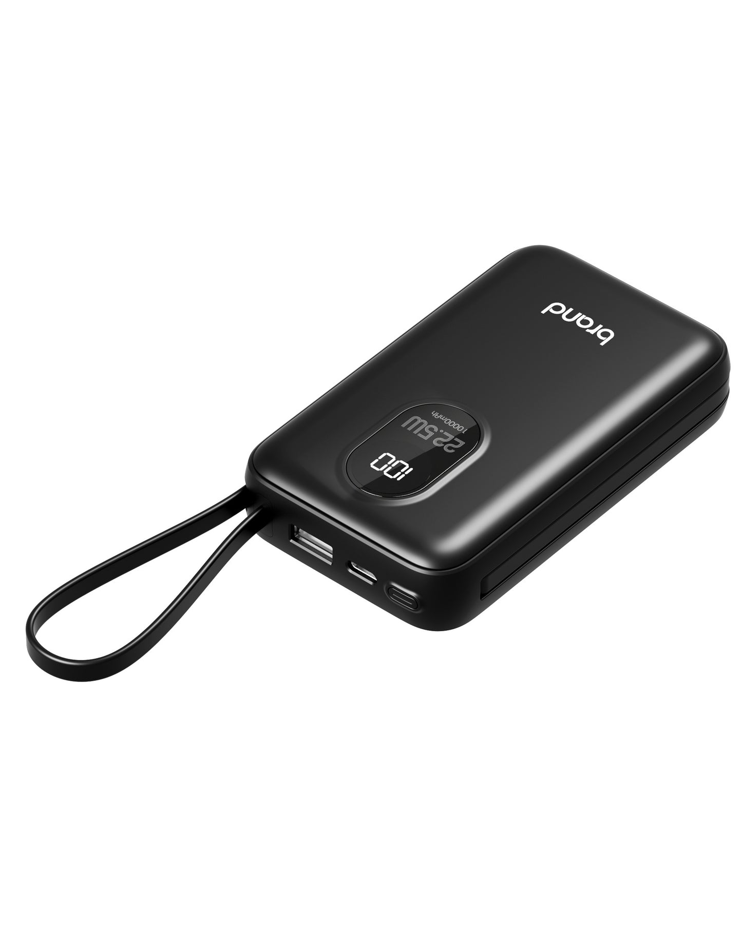 Tragbare Powerbank mit Digitaler Ladestandsanzeige und Intelligentem Ladeanschluss Brehn