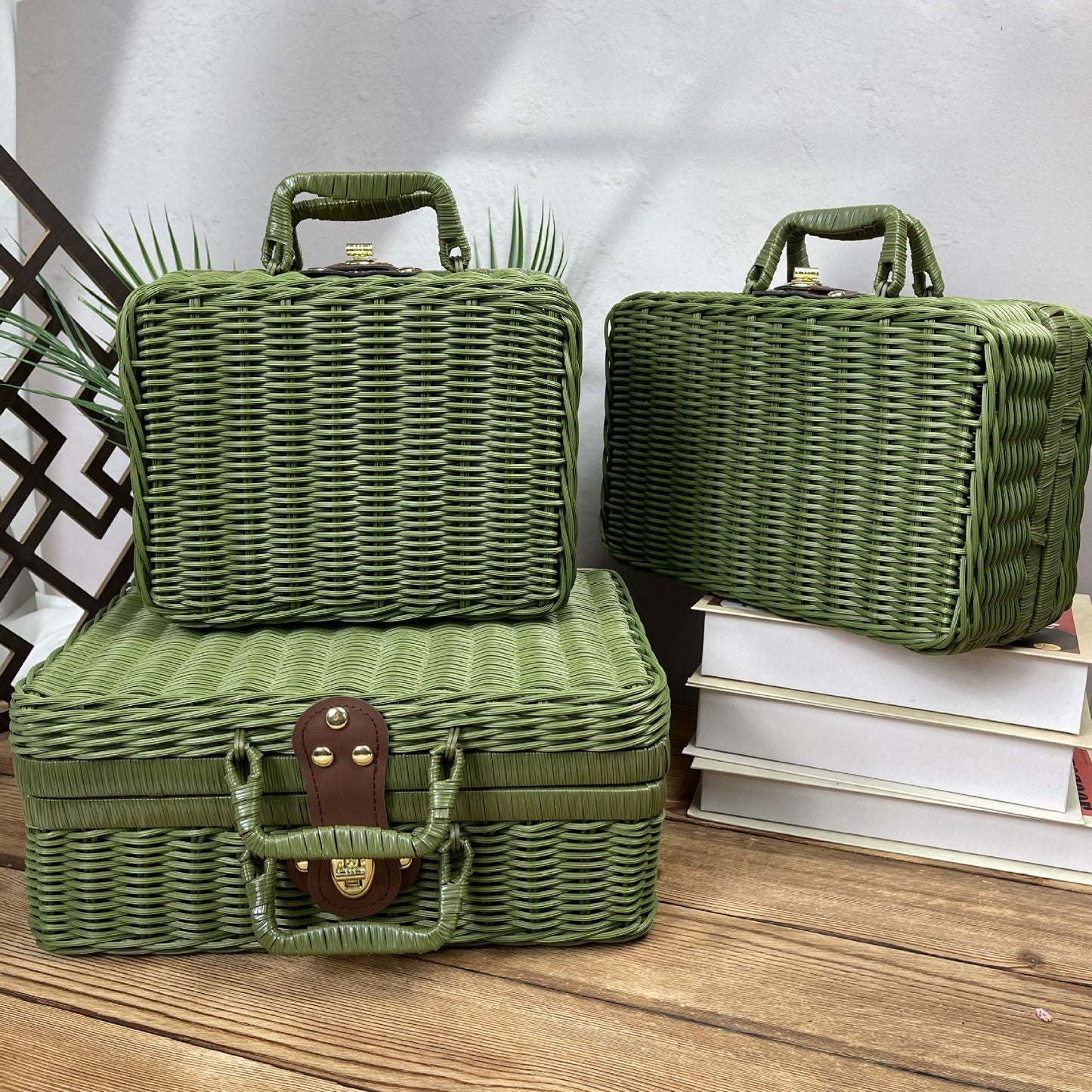 Damen Rattan Handtasche Brehn