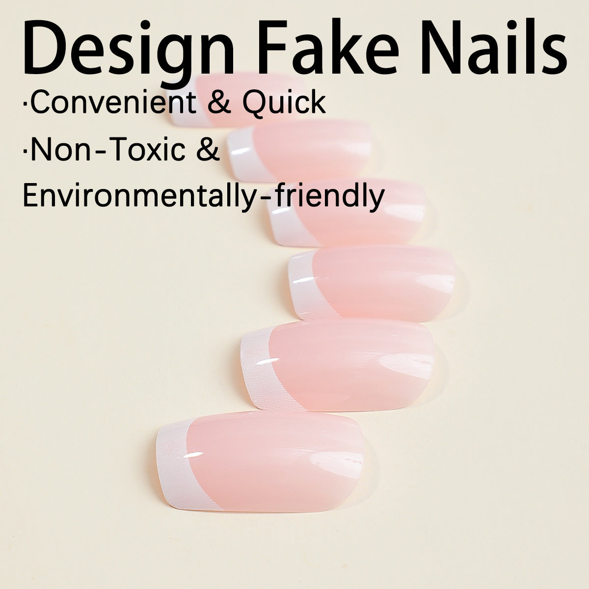 Kunstnagelset mit eleganten French-Tipp Verzierungen Brehn