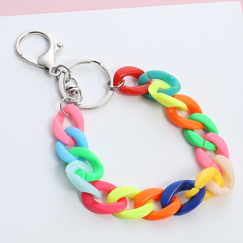 Bunter Ketten-Schlüsselanhänger Halter Brehn